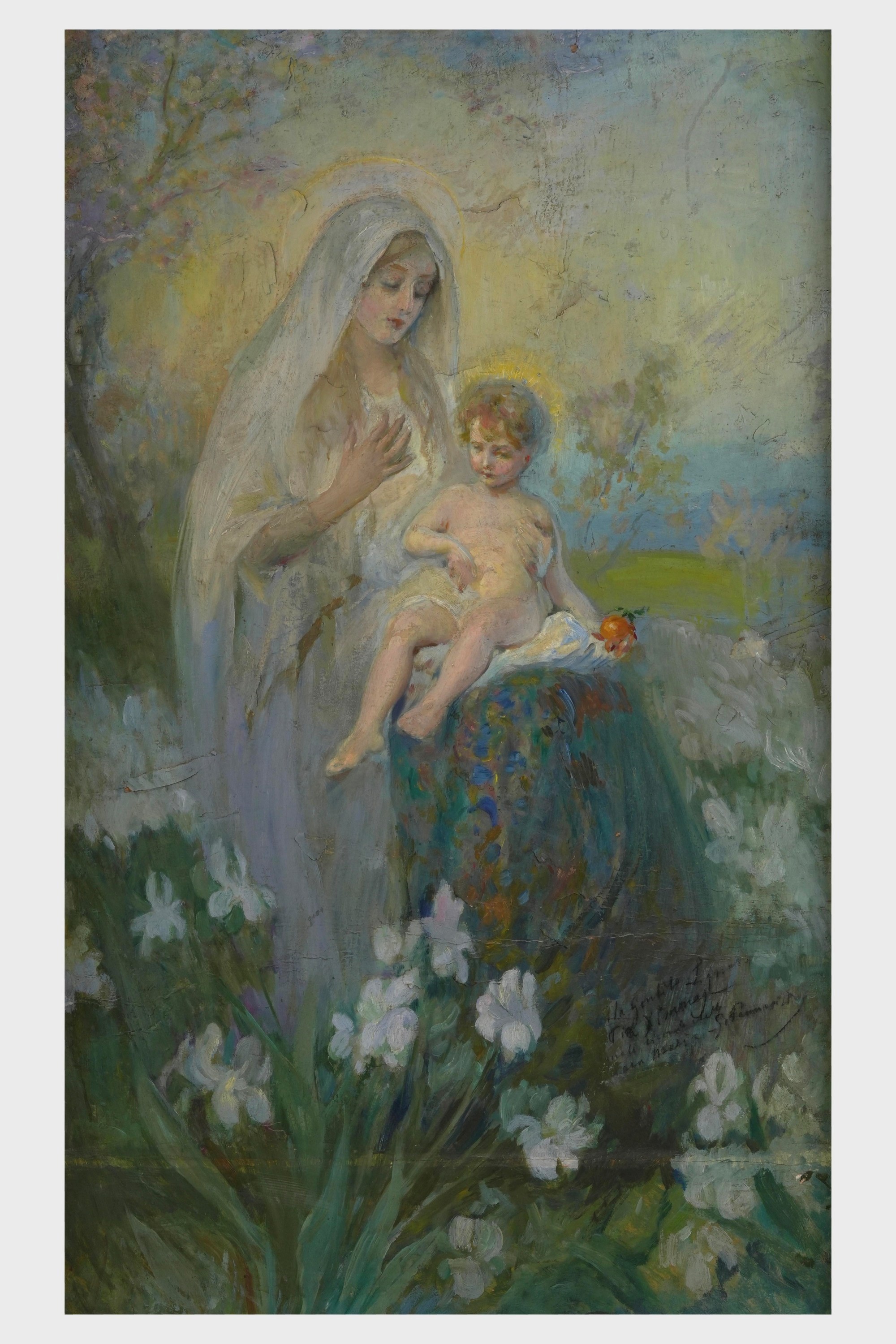 Giuseppe Pennasilico - Madonna col Bambino, olio su tavola