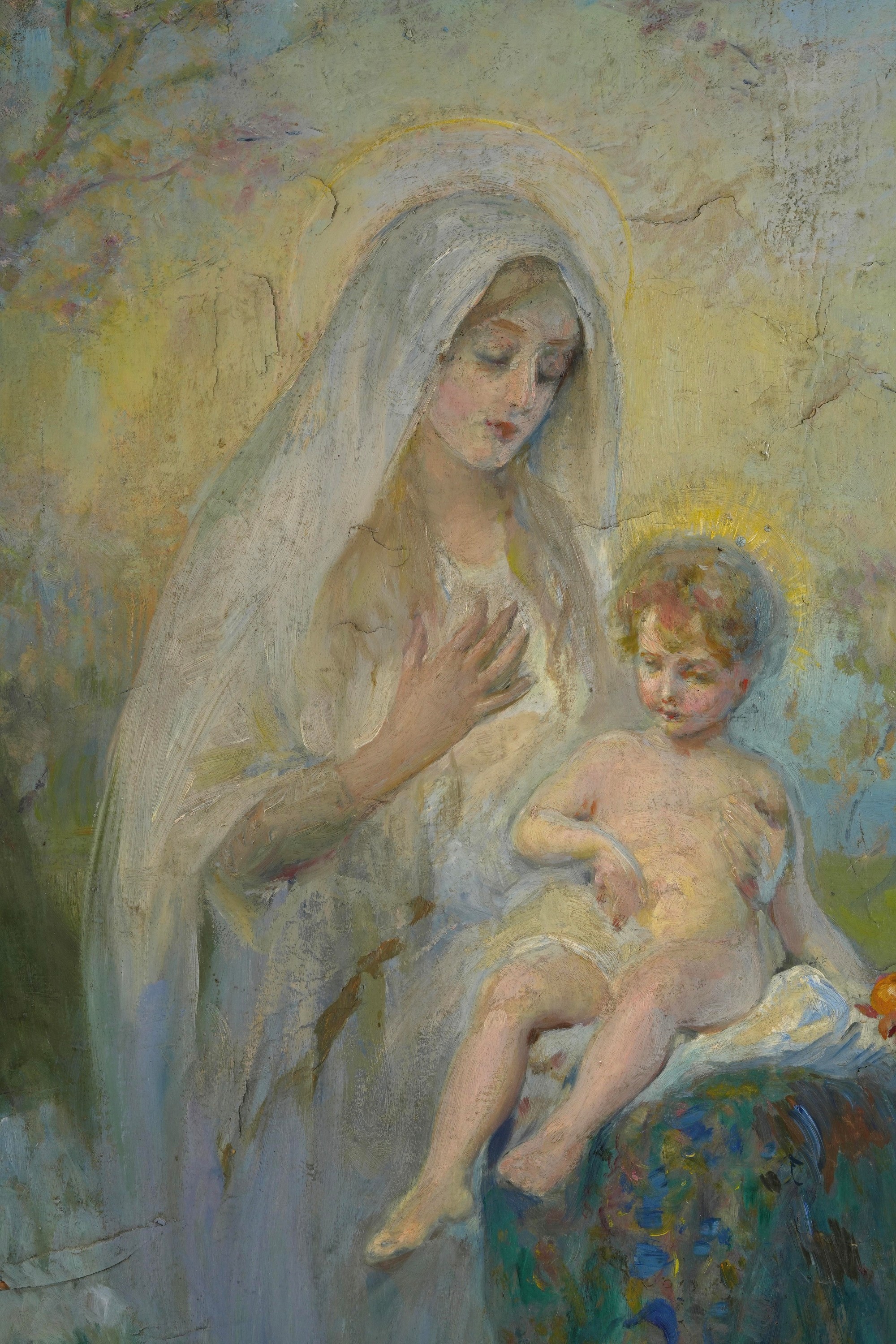 Giuseppe Pennasilico - Madonna col Bambino, olio su tavola