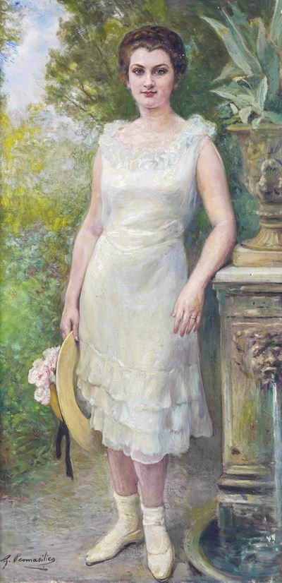 Ritratto di Adele Ximenes (nipote dello scultore Ettore Ximenes), 1861 - 1940, olio su tela