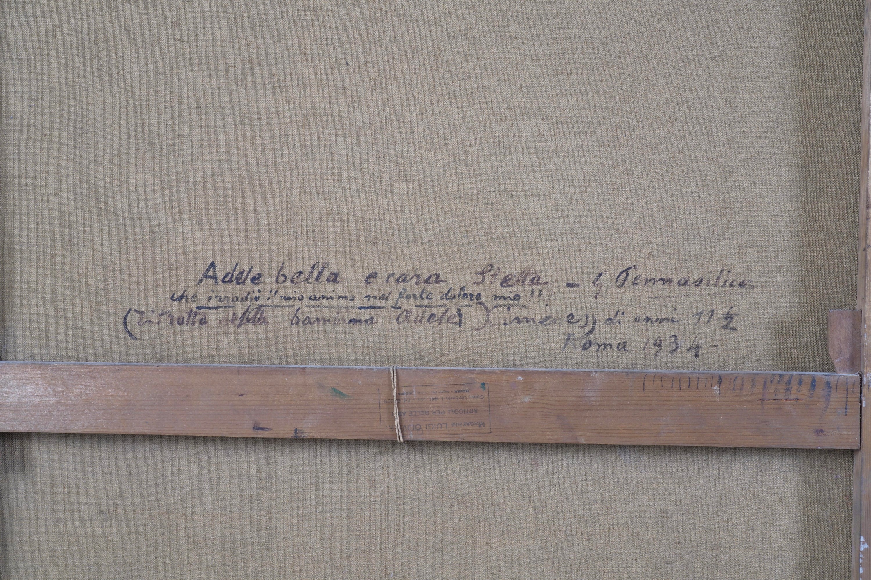 Giuseppe Pennasilico - Ritratto di Adele Ximenes (nipote dello scultore Ettore Ximenes), 1861 - 1...