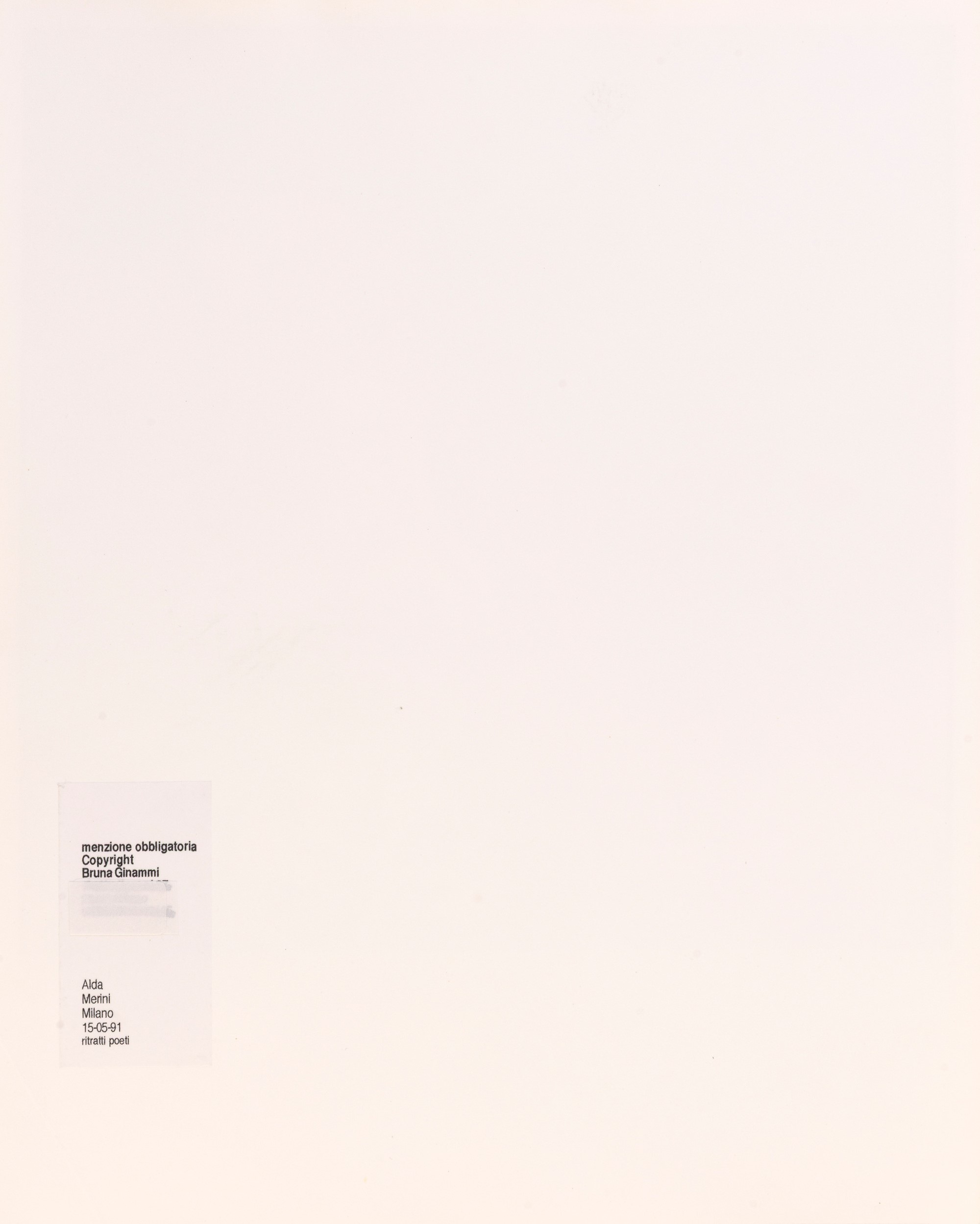 Alda Merini, dalla serie "Ritratti di poeti"