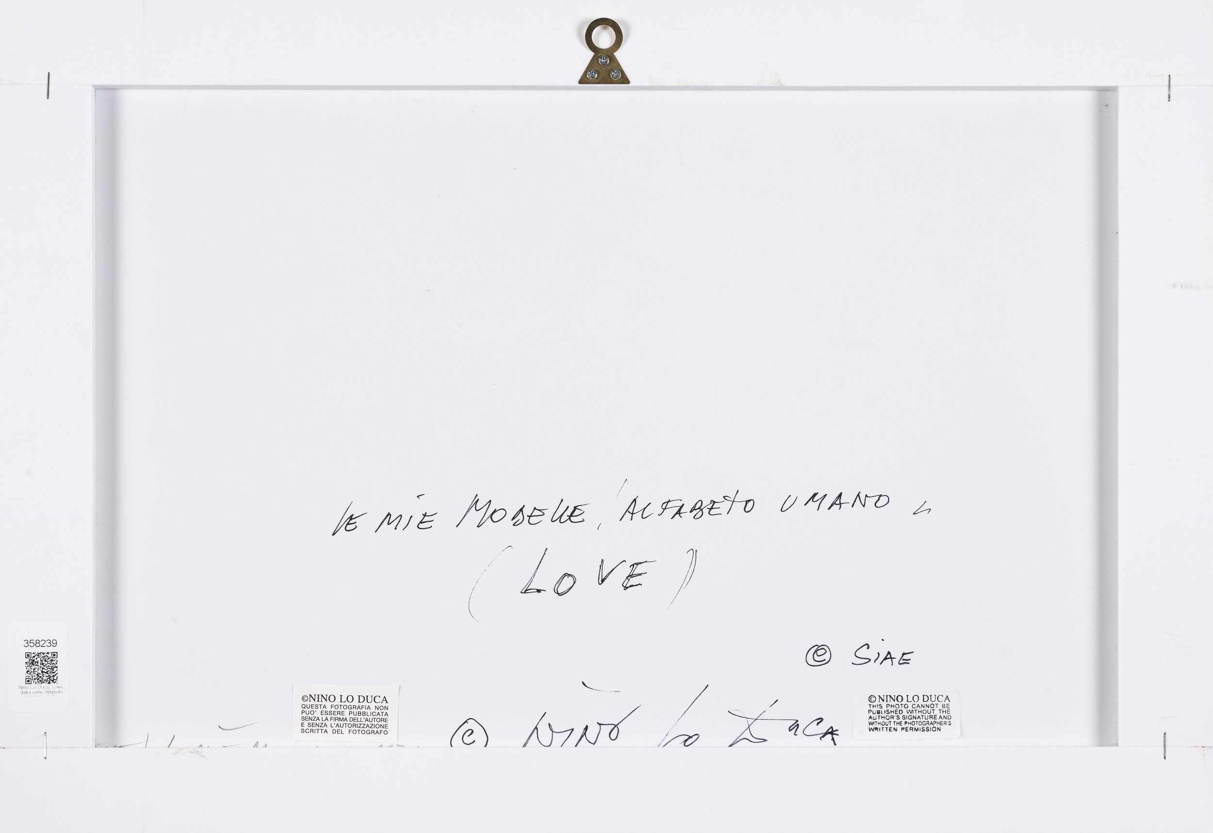 Nino lo Duca - Love, dalla serie "Alfabeto Umano"