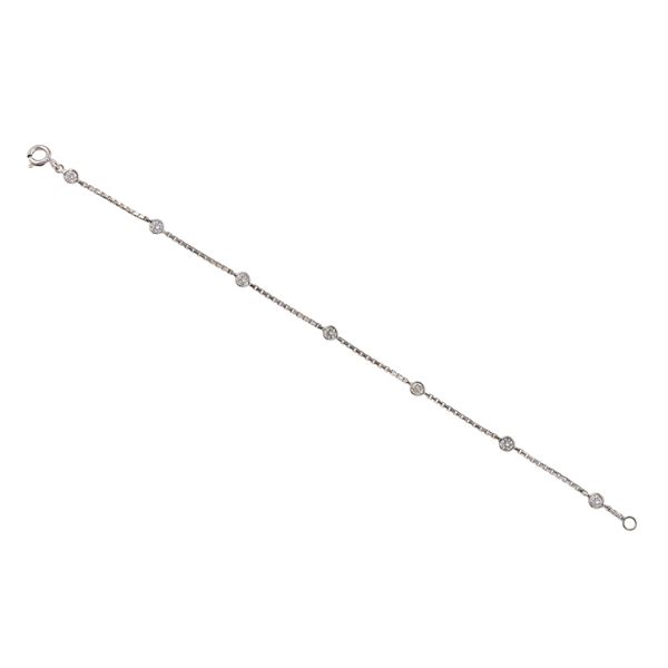 Diamond and gold bracelet