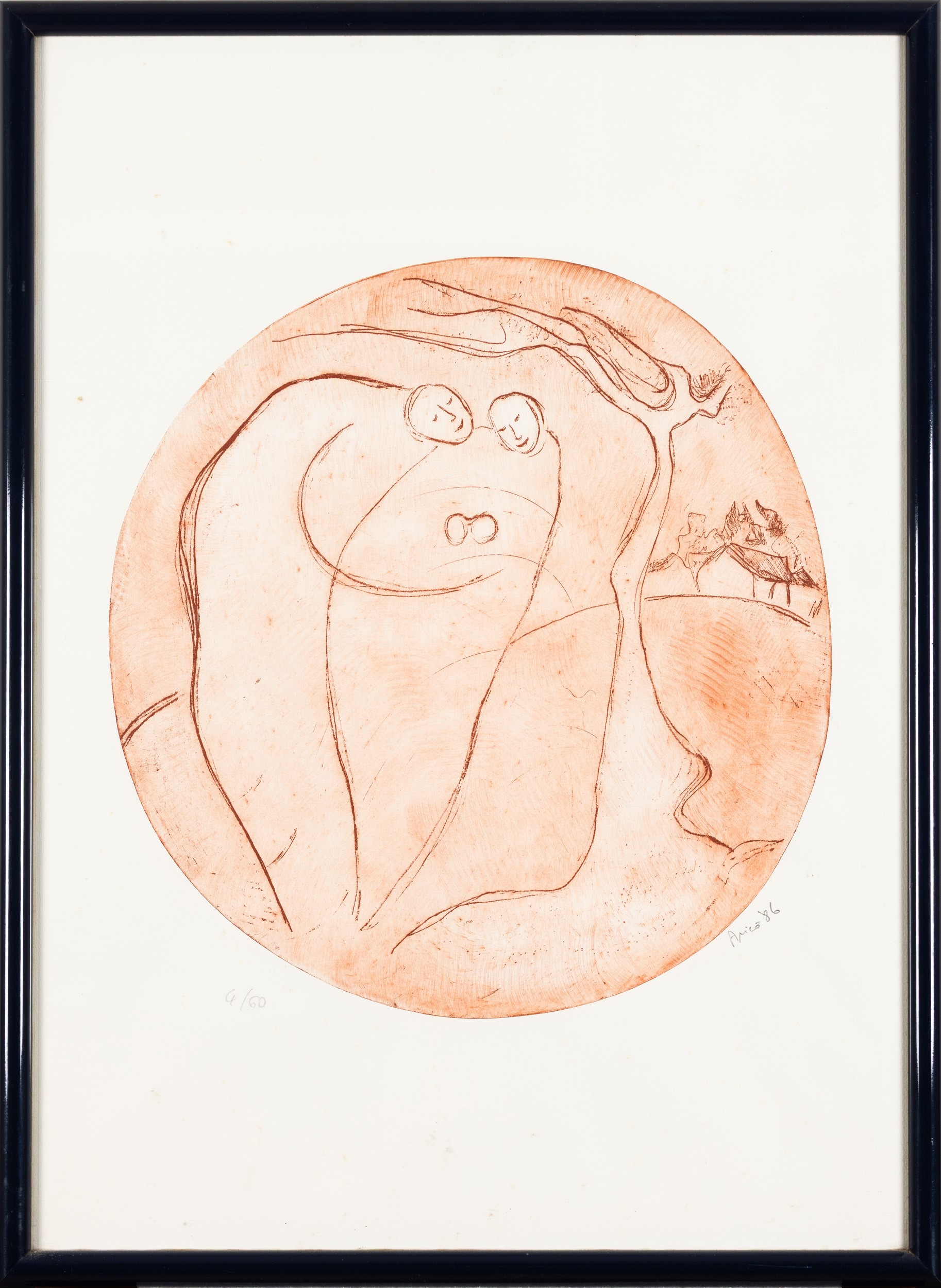 Rodolfo Aricò - Senza titolo, acquatinta del 1986