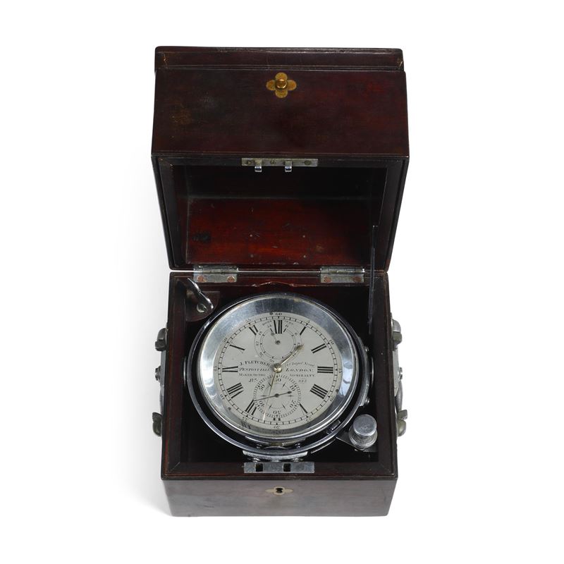 Cronometro da marina, John Fletcher, Londra XIX secolo  - Auction Scientific Instruments and Maritime Art - Cambi Casa d'Aste