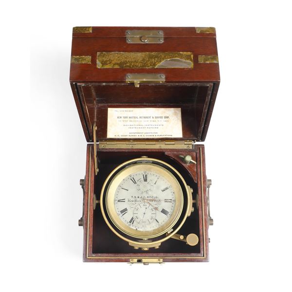 Cronometro da marina, T.S. & J. D. Negus, New York XIX-XX secolo