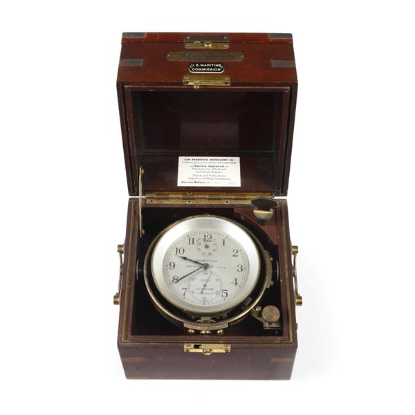 Cronometro da marina, Hamilton watch co., Lancaster. USA XX secolo