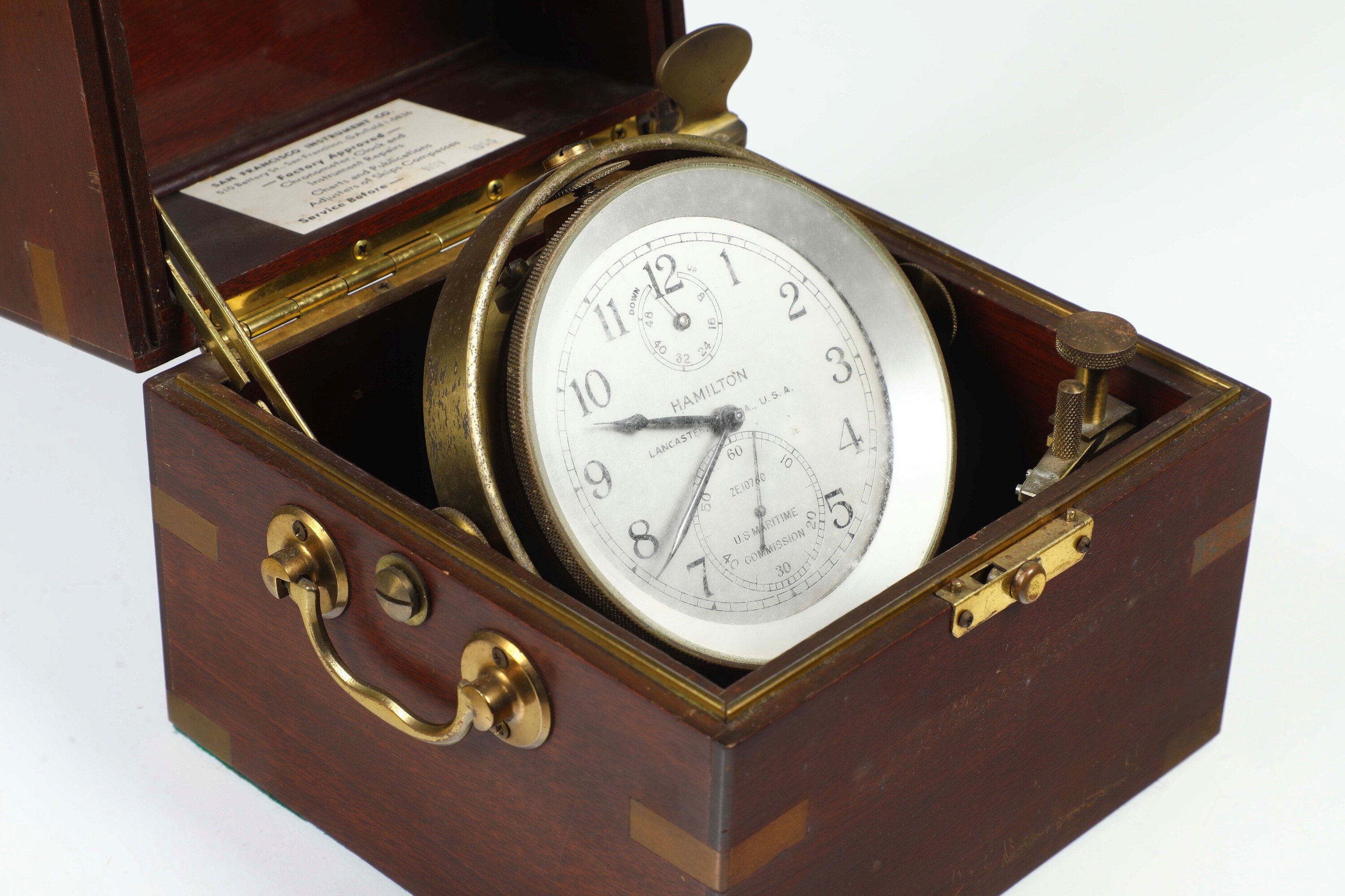 Hamilton Watch Co., Cronometro da marina, movimento 48 ore, USA XX secolo