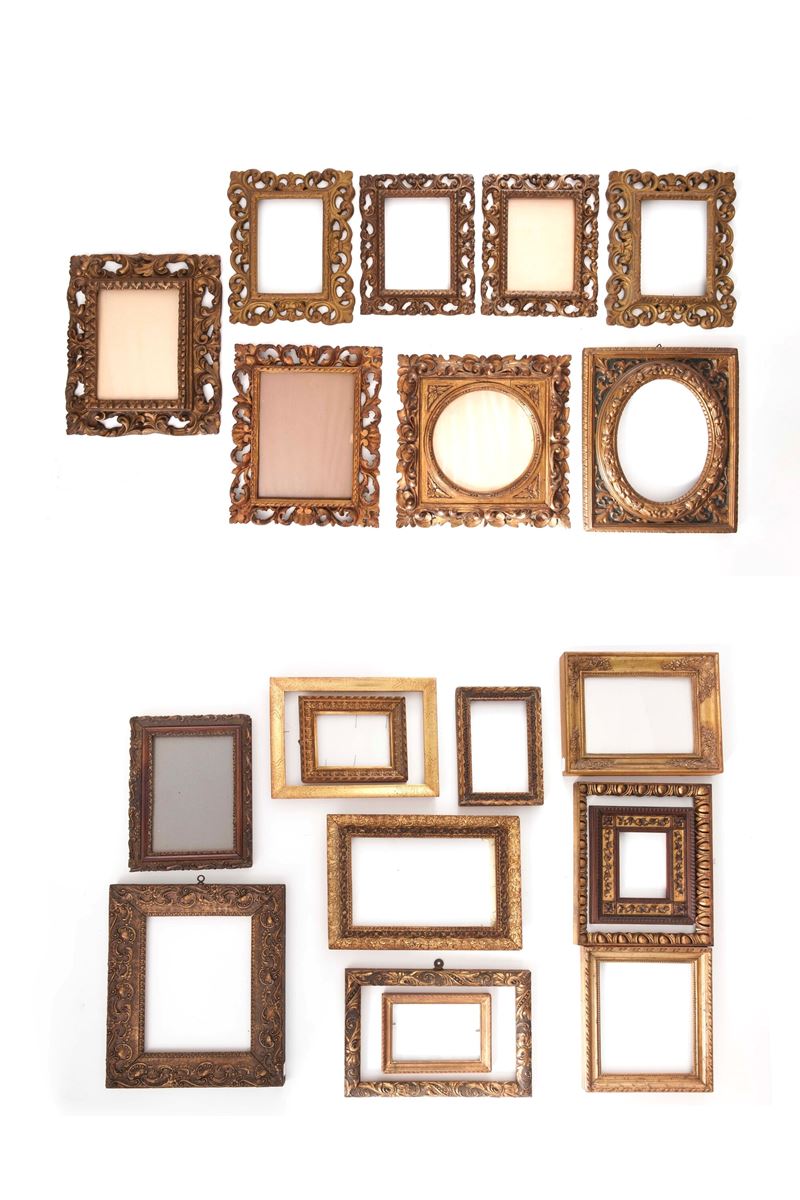 Lotto di 20 cornicette dorate  - Auction Antique frames - Cambi Casa d'Aste