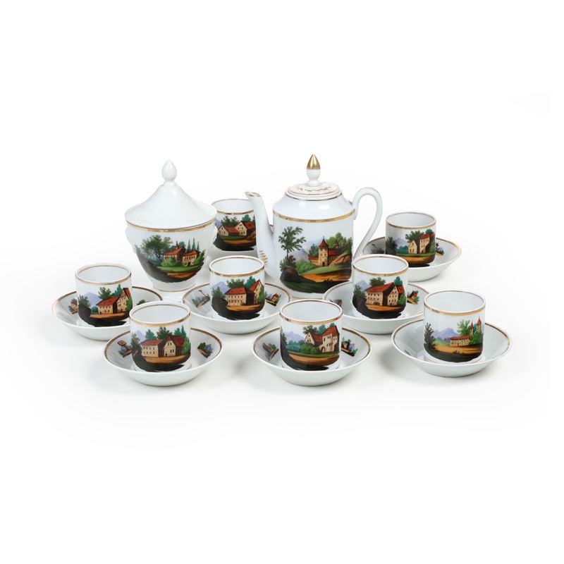 Servizio da tè. Boemia, manifattura Pirkenhammer, 1810-1830 circa.  - Asta Maioliche e Porcellane - Cambi Casa d'Aste