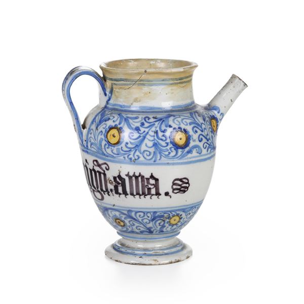 Orciolo. Bassano, Manifattura Manardi (?), fine XVII -inizio XVIII secolo.