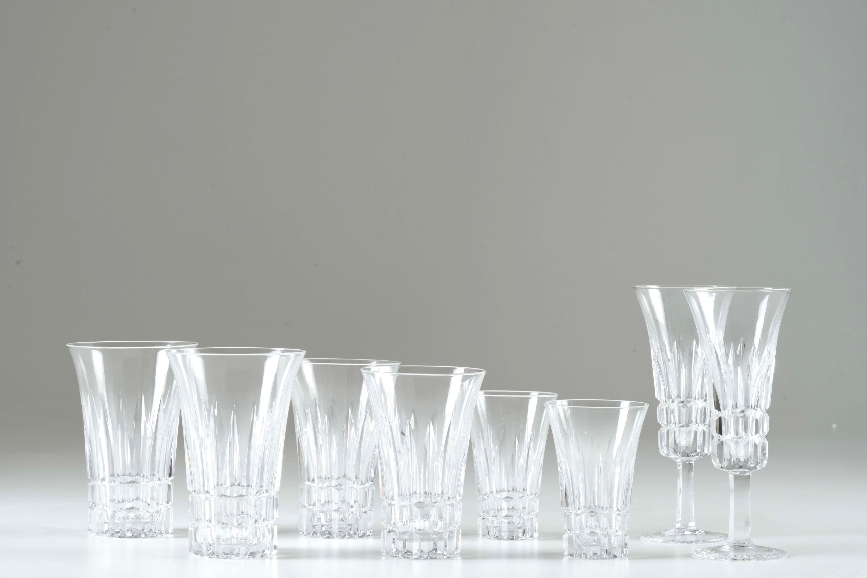 Servizio di bicchieri. Lussemburgo, Manifattura Villeroy & Boch, seconda metà del XX secolo.