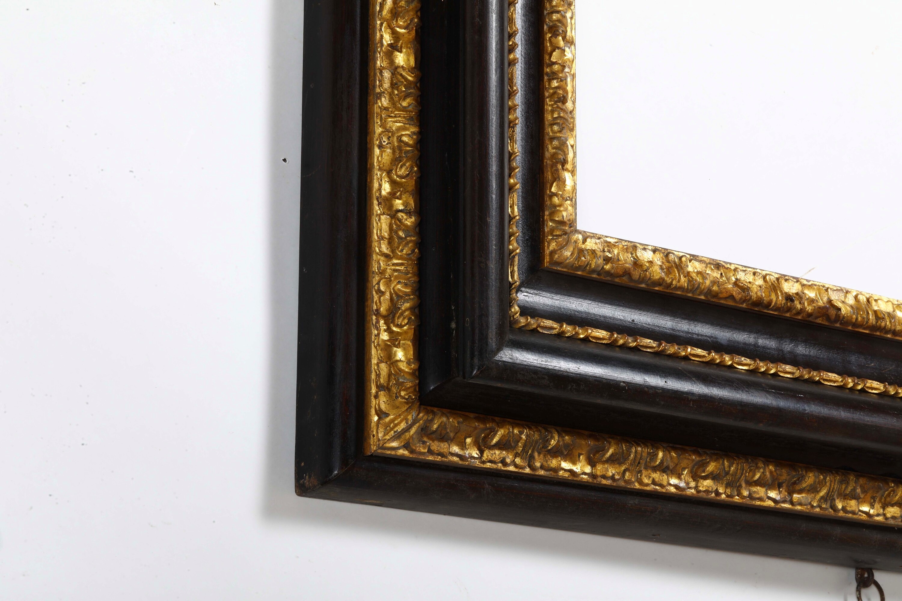 Cornice in stile romano, legno ebanizzato e dorato, XVII–XVIII secolo (rielaborazione: XX secolo)