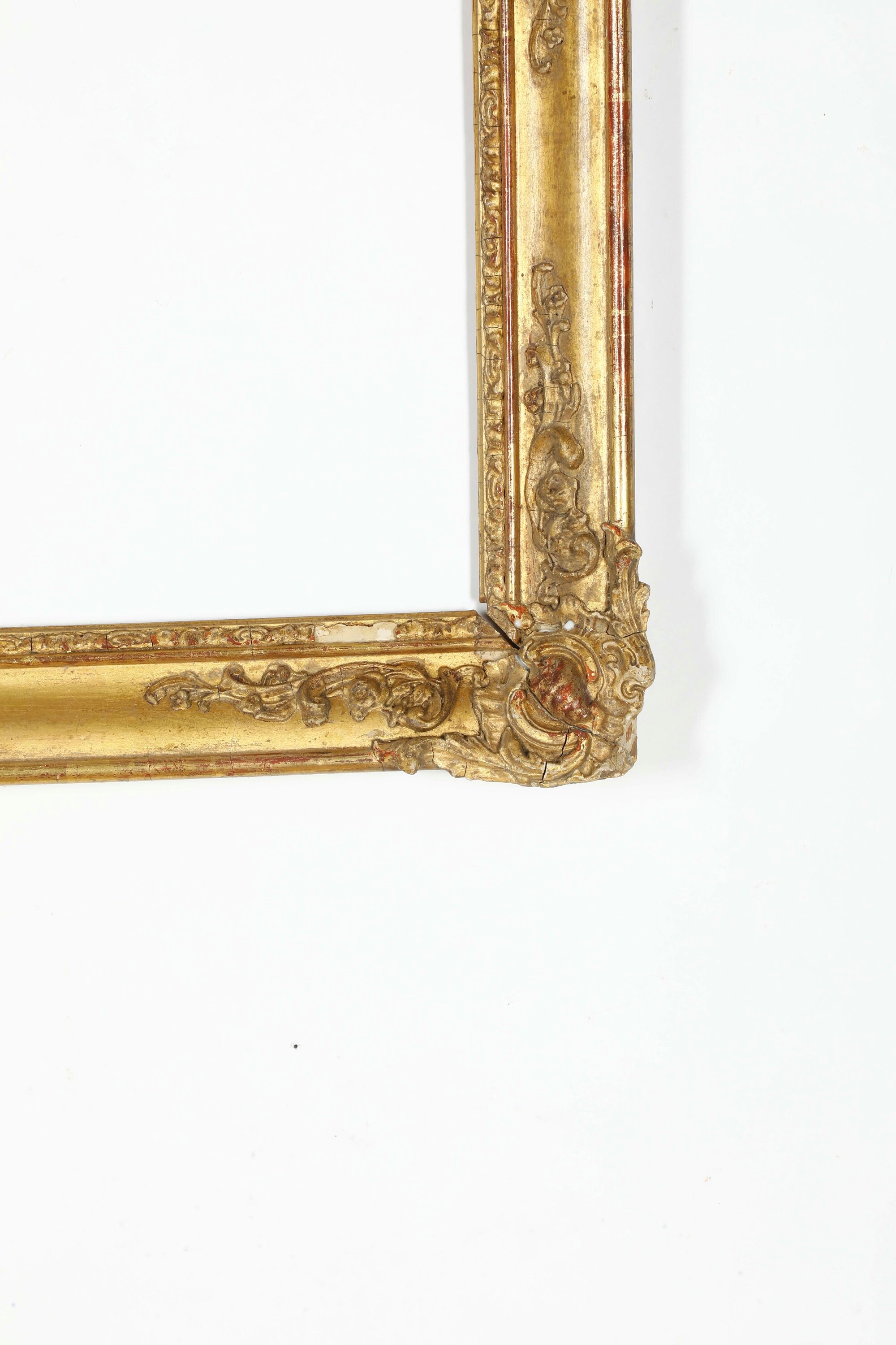 Francia, Cornice in legno e stucco dorato, XIX secolo