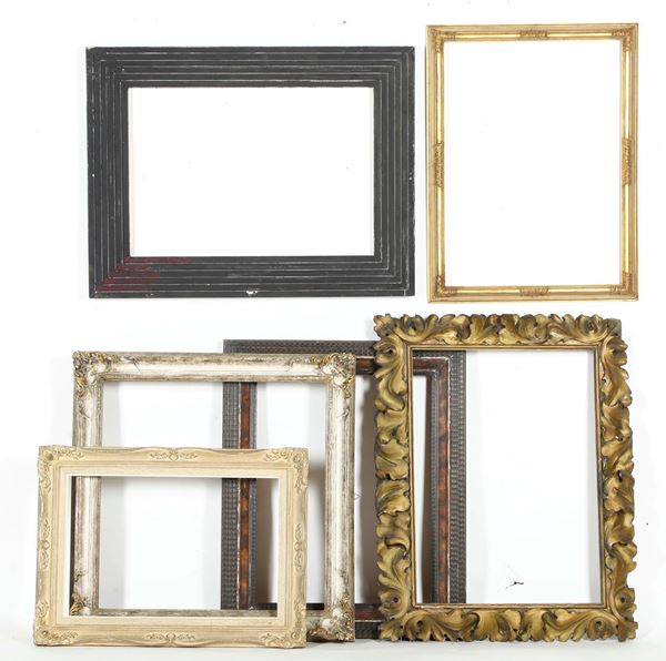 Lotto di sei cornici diverse