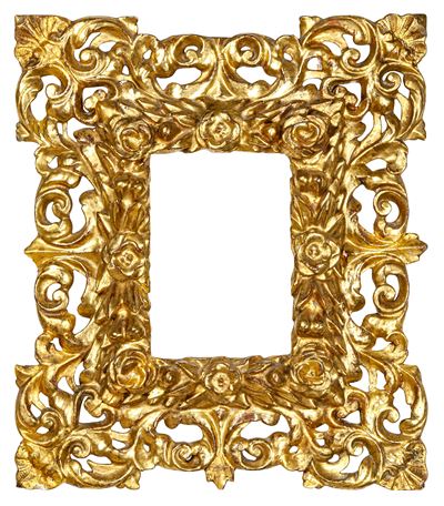 Spagna, Cornice, legno intagliato, traforato e dorato (XVIII secolo)