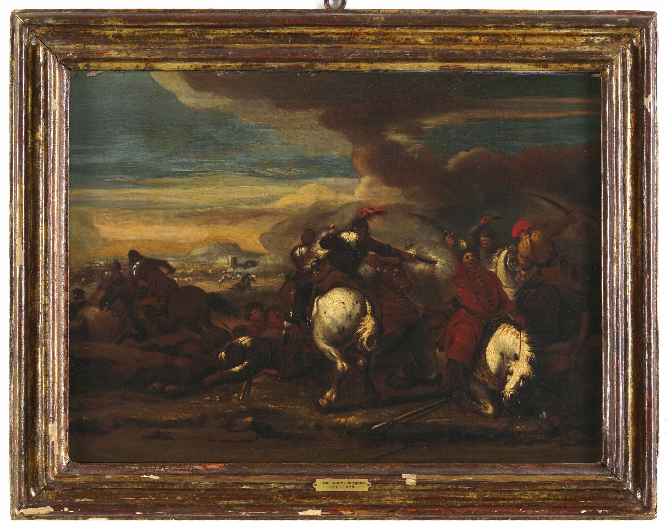 Scontro di cavalleria tra cristiani e saraceni