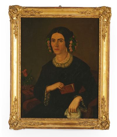 Scuola del XIX secolo, Ritratto femminile, olio su tela