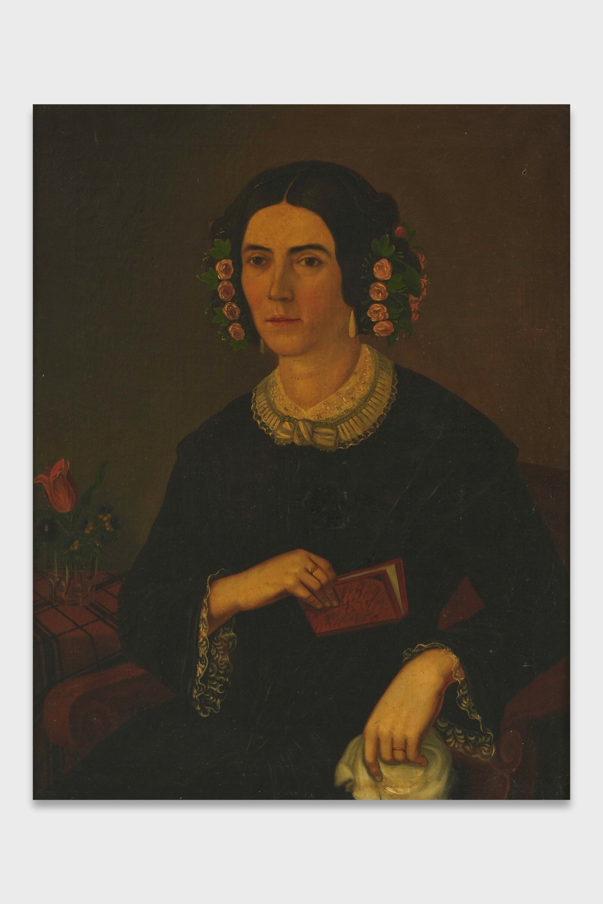 Scuola del XIX secolo, Ritratto femminile, olio su tela