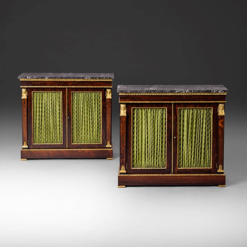 Coppia di credenze. Inghilterra, inizio XIX secolo  - Asta Fine Art Selection - Cambi Casa d'Aste