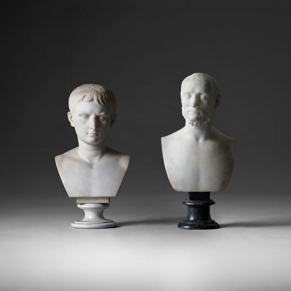Odoardo Fantacchiotti (1811-1877). Arte italiana, Firenze (?), XIX secolo Busto virile "all'antica"