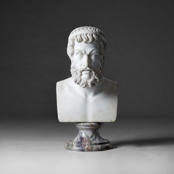 Arte neoclassica, Italia, XIX secolo. Ambito di Tito Angelini (1806-1888) Omero