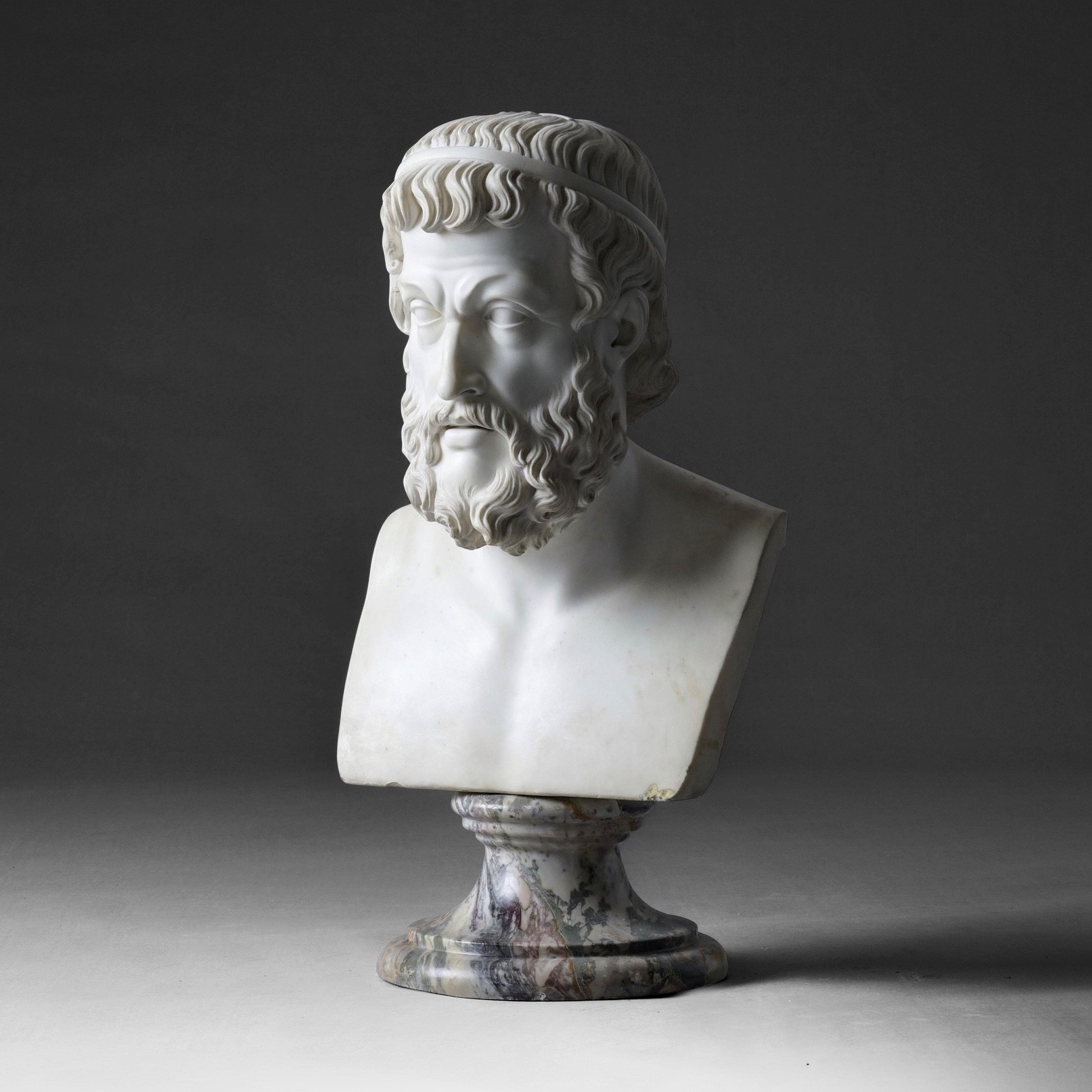 Arte neoclassica, Italia, XIX secolo. Ambito di Tito Angelini (1806-1888) Omero