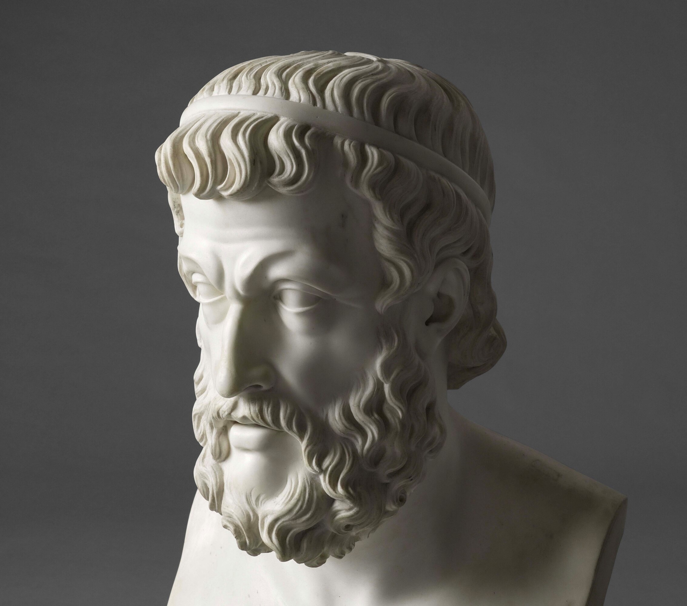 Arte neoclassica, Italia, XIX secolo. Ambito di Tito Angelini (1806-1888) Omero