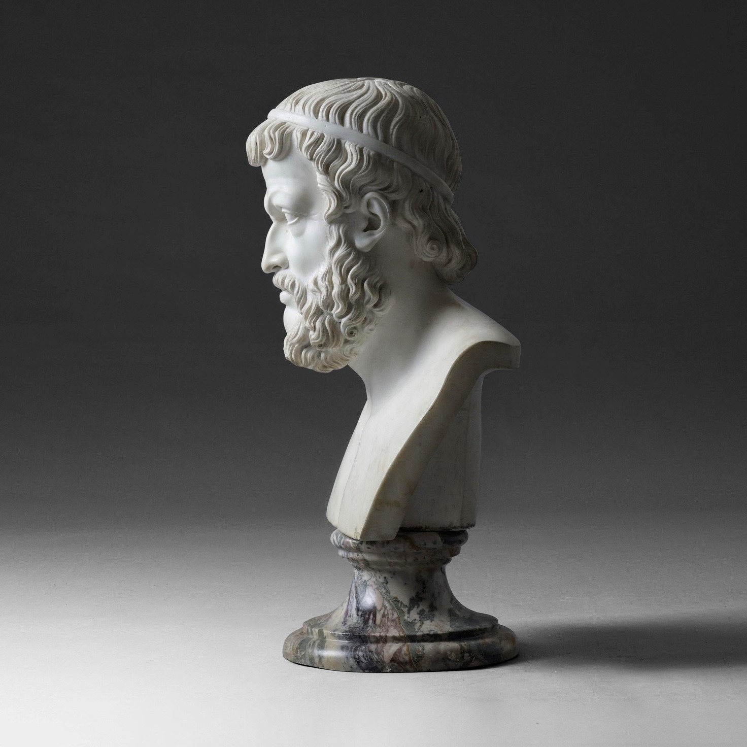 Arte neoclassica, Italia, XIX secolo. Ambito di Tito Angelini (1806-1888) Omero
