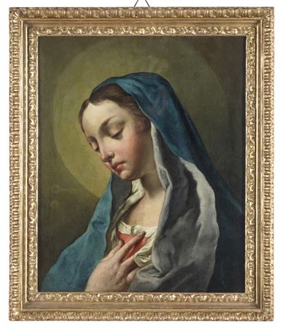 Vergine, olio su tela