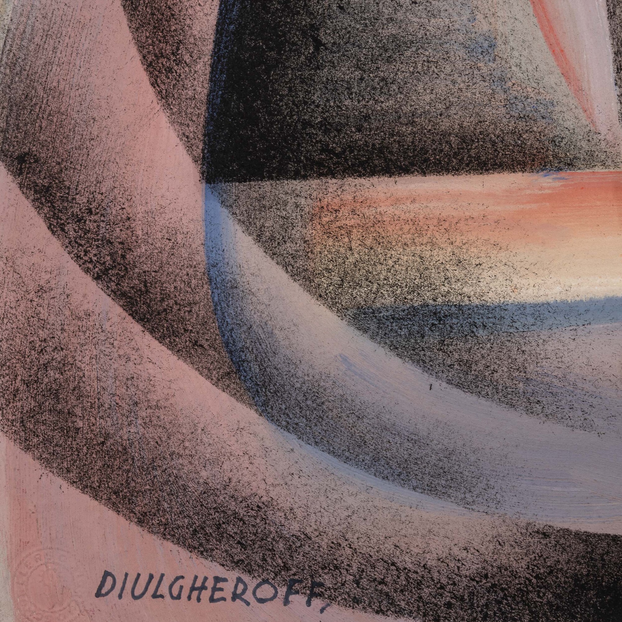 Nicolaj Diulgheroff - Circumvagare, tecnica mista su carta