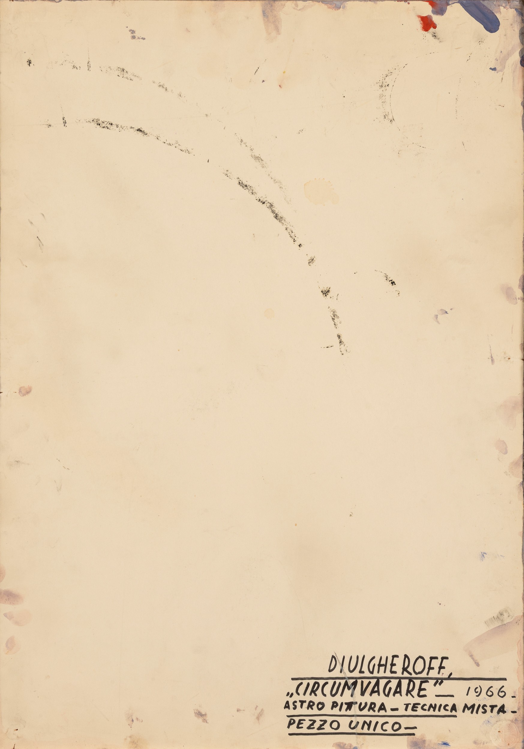 Nicolaj Diulgheroff - Circumvagare, tecnica mista su carta