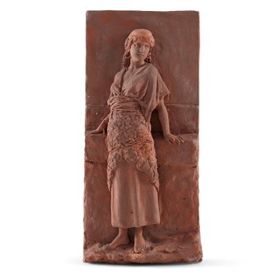 Bozzetto in terracotta, Figura femminile in abiti tradizionali