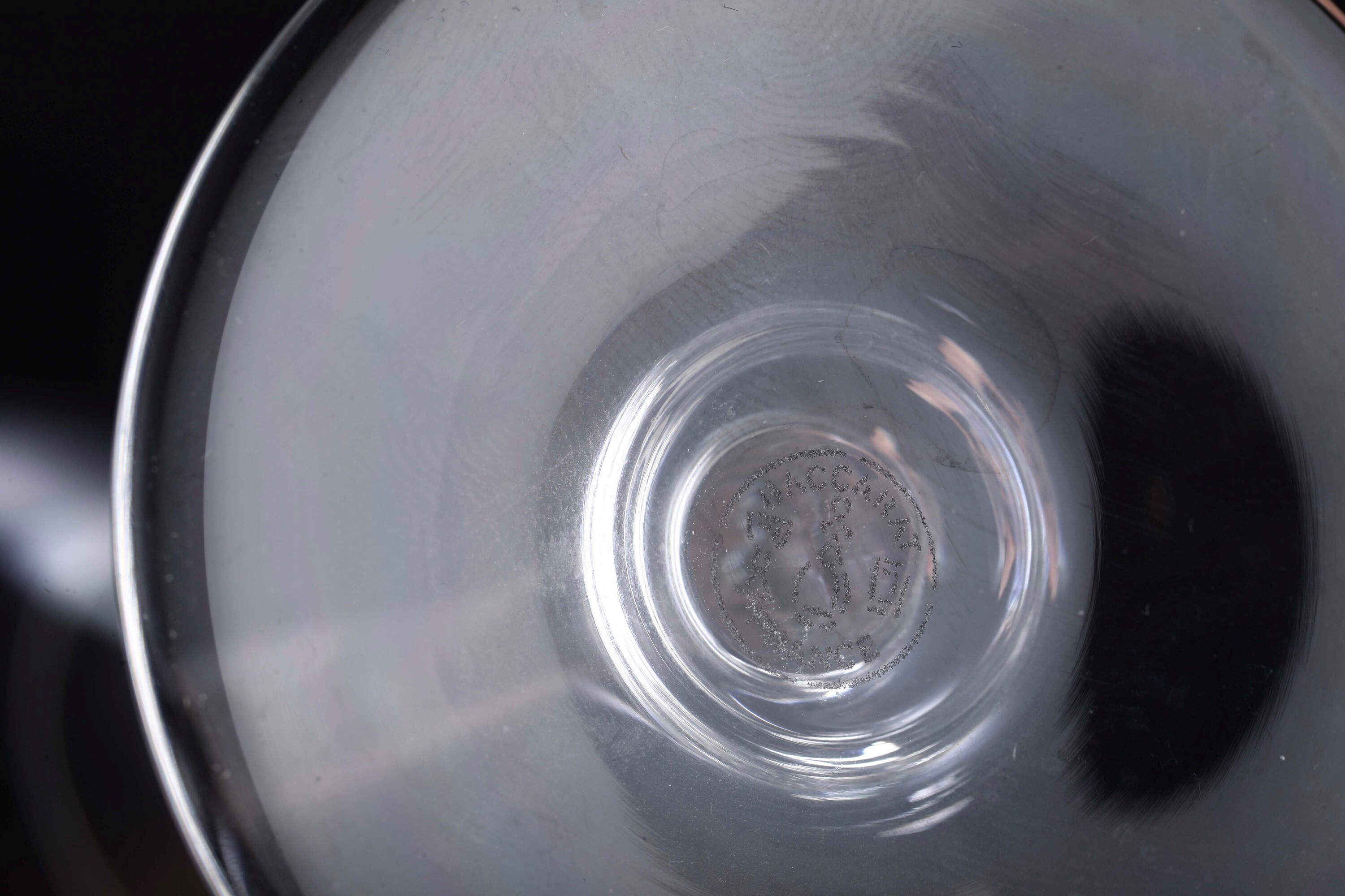 Baccarat, Servizio di calici “Dom Pérignon”, cristallo inciso all’acido (Francia)