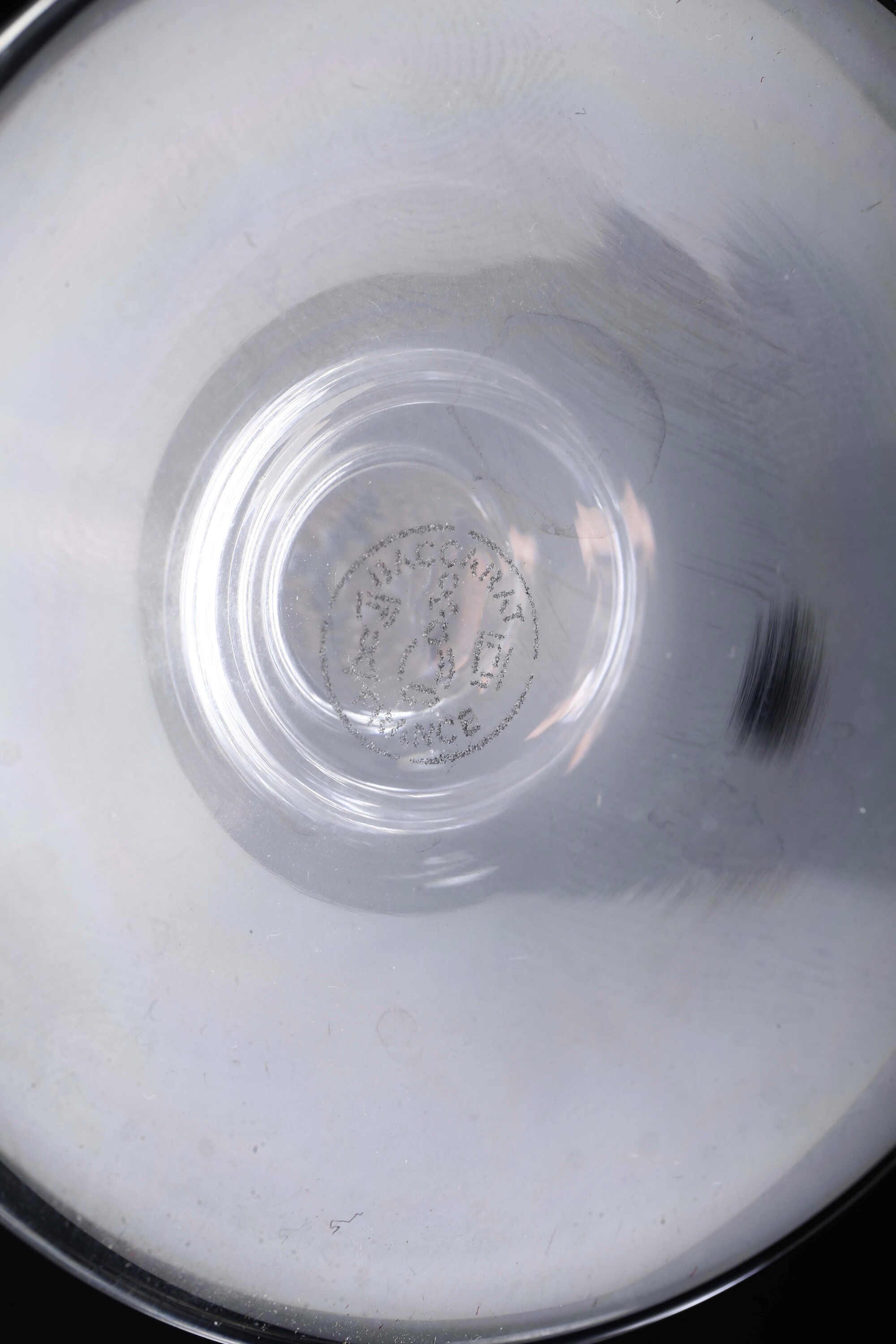 Baccarat, Servizio di calici “Dom Pérignon”, cristallo inciso all’acido (Francia)