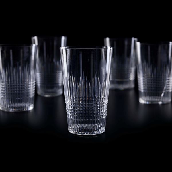 Tredici highball “Nancy”.<BR>Francia, Manifattura Baccarat, XX secolo.