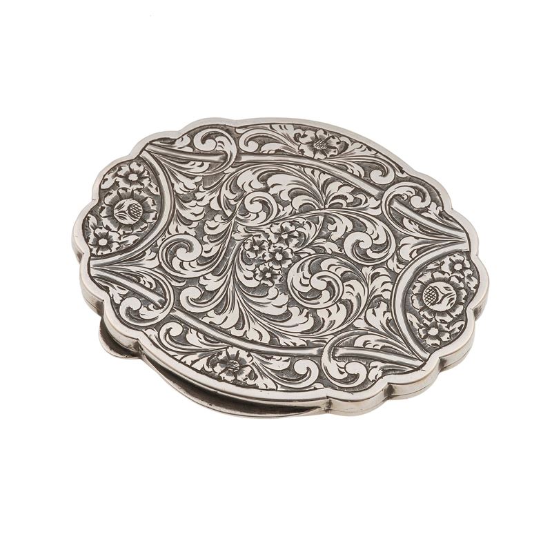 Silver powder case  - Auction Jewels - Cambi Casa d'Aste