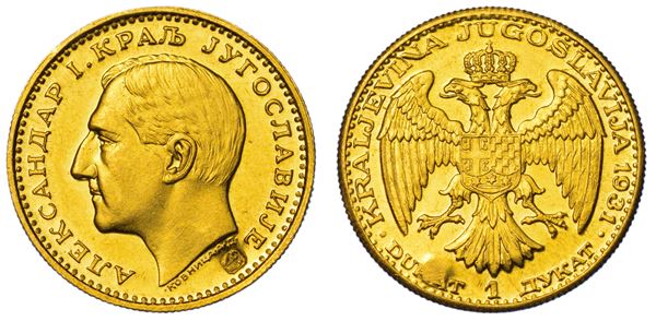 JUGOSLAVIA. ALEXANDER I, 1921-1934. Dukat 1931.