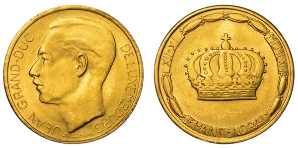 LUSSEMBURGO. JEAN, 1964-2000. 20 Francs 1964.