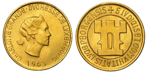 LUSSEMBURGO. CHARLOTTE, 1919-1964. 20 Francs 1963.