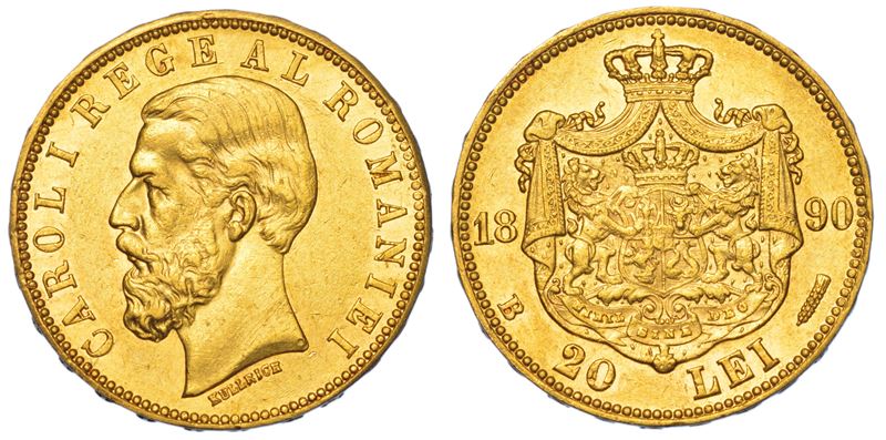 ROMANIA. CAROL I, 1866-1914. 20 Lei 1890.  - Auction Light Numismatics - Cambi Casa d'Aste