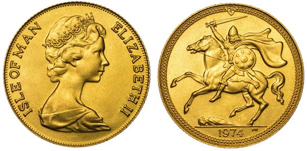 ISOLA DI MAN. ELIZABETH, 1953-2022. Pound 1974.