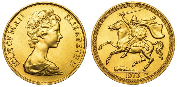 ISOLA DI MAN. ELIZABETH, 1953-2022. Pound 1973.