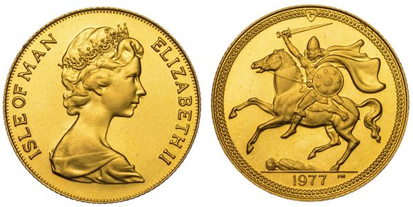 ISOLA DI MAN. ELIZABETH, 1953-2022. Pound 1977.