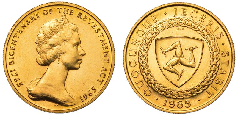 ISOLA DI MAN. ELIZABETH, 1953-2022. Half Pound 1965.  - Auction Light Numismatics - Cambi Casa d'Aste