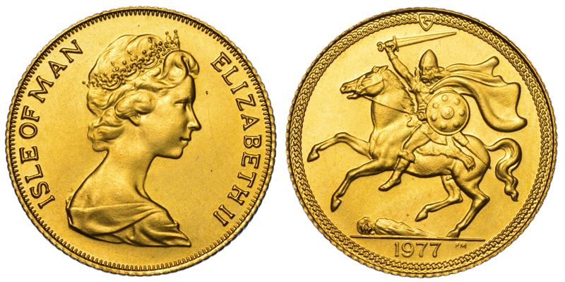 ISOLA DI MAN. ELIZABETH, 1953-2022. Half Pound 1977.  - Auction Light Numismatics - Cambi Casa d'Aste