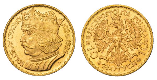 POLONIA. REPUBBLICA, 1919-1939. 10 Zlotych 1925. Commemorazione del 900° anniversario della fondazione della Polonia.