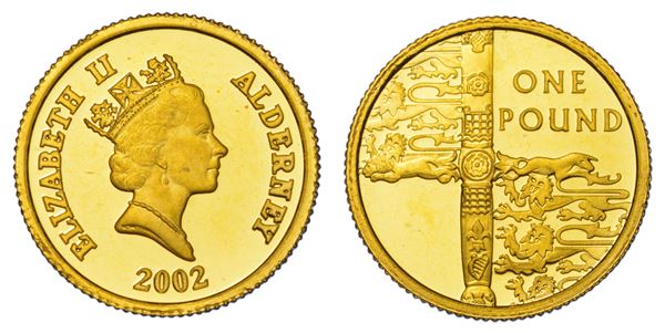 ALDERNEY. ELIZABETH II, 1953-2022. Pound 2002.