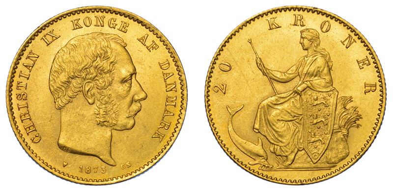 DANIMARCA. CHRISTIAN IX, 1863-1906. 20 Kroner 1873.  - Auction Light Numismatics - Cambi Casa d'Aste