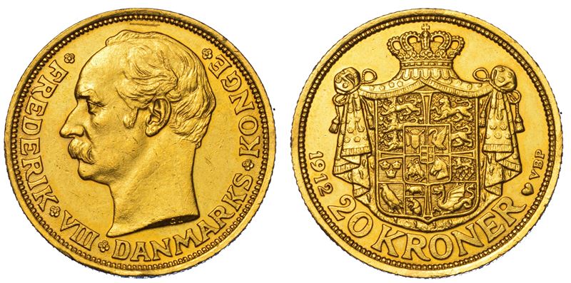 DANIMARCA. FREDERIK VIII, 1906-1912. 20 Kroner 1912.  - Auction Light Numismatics - Cambi Casa d'Aste